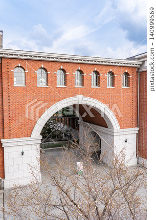 Doshisha University, Karasuma Campus, Shikokan (a campus and building symbolizing internationalism), preserving the brick architecture. Doshisha University, Karasuma Campus, Shikokan (a campus and building symbolizing internationalism), preserving the brick architecture. 140999569