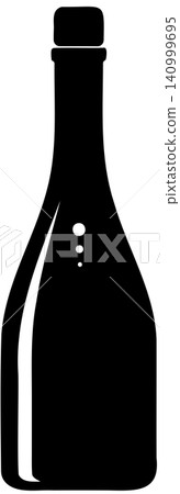 champagne bottle silhouette 140999695