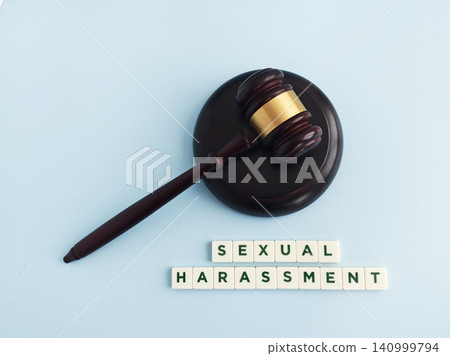Gavel with letters spelling sexual harassment Gavel with letters spelling sexual harassment 140999794