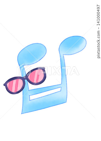 Musical note with sunglasses Musical note with sunglasses 141000497