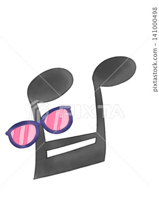 Musical note with sunglasses Musical note with sunglasses 141000498