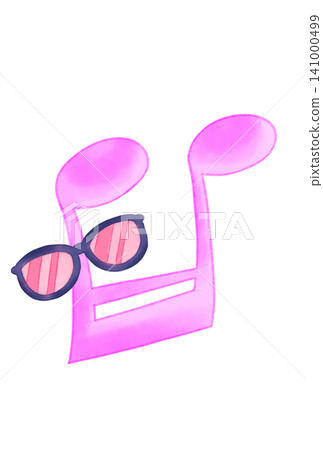 Musical note with sunglasses Musical note with sunglasses 141000499