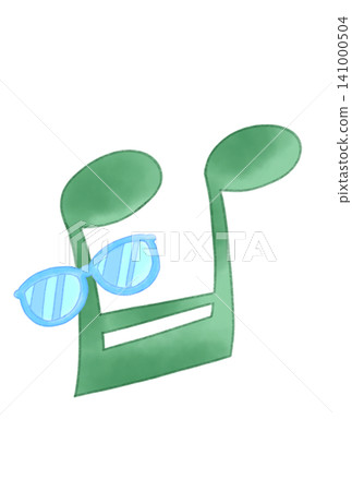 Musical note with sunglasses Musical note with sunglasses 141000504