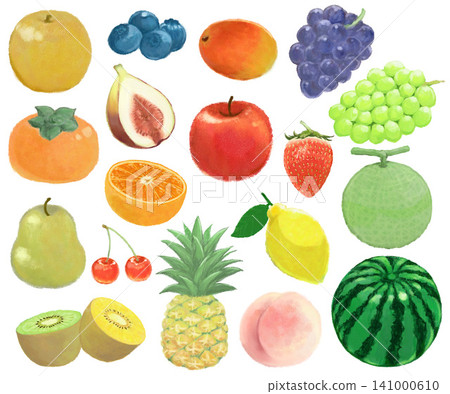A set of illustrations of various fruits A set of illustrations of various fruits 141000610
