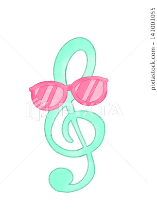 Musical note with sunglasses Musical note with sunglasses 141001055