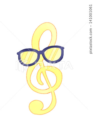 Musical note with sunglasses Musical note with sunglasses 141001061