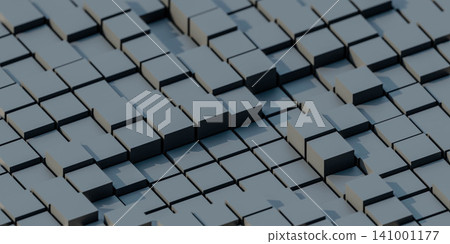Abstract gray cube pattern background 141001177