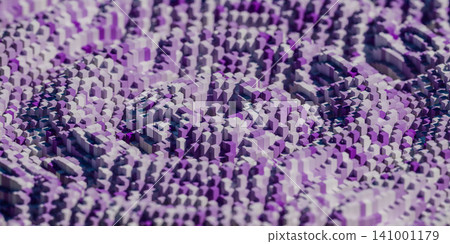 Abstract purple 3d cube pattern 141001179