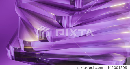 Abstract purple glossy folded ribbons Abstract purple glossy folded ribbons 141001208