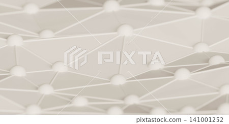 Abstract white network pattern 3d render Abstract white network pattern 3d render 141001252