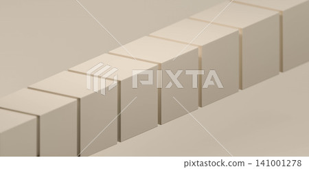 Minimal beige blocks on neutral background Minimal beige blocks on neutral background 141001278