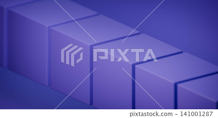 Purple 3d blocks in diagonal row Purple 3d blocks in diagonal row 141001287