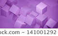 Abstract purple cubes background 3d render 141001292