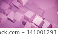 Pink abstract cube background 3d render 141001293