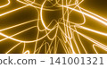 Abstract golden light trails 3d render 141001321