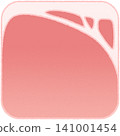 豬裡肌肉的方形插圖 141001454