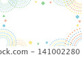 A pop frame with colorful dots and shapes. 141002280