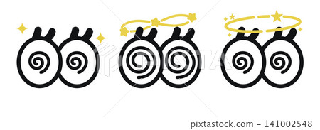 Dizzy Eyes Icon Set: Swirling Eyes, Dizziness, Confusion, Lightheaded Emoji, Yellow Vector Dizzy Eyes Icon Set: Swirling Eyes, Dizziness, Confusion, Lightheaded Emoji, Yellow Vector 141002548