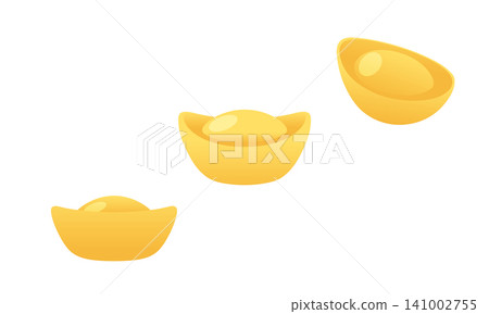 Gold ingot sycee vector asset Gold ingot sycee vector asset 141002755