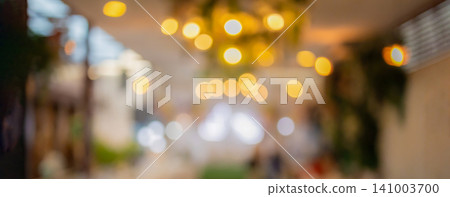 Vintage tone blur image of food stall at night festival with bokeh for background usage. Vintage tone blur image of food stall at night festival with bokeh for background usage. 141003700