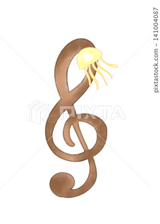 Musical notes with jellyfish Musical notes with jellyfish 141004087