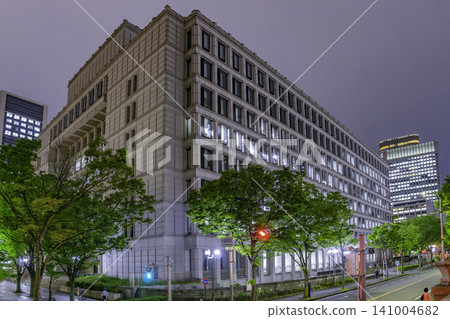 大阪夜景,中之島,大阪市政府,大阪市,大阪府 大阪夜景,中之島,大阪市政府,大阪市,大阪府 141004682