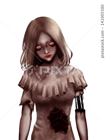 A scary yet beautiful red female mechanical doll A scary yet beautiful red female mechanical doll 141005380