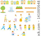 Vector illustration of people enjoying themselves in a park. 141005648