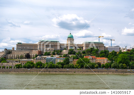 Buda Castle (Royal Palace), a UNESCO World Heritage Site, and the Royal Palace Hill, viewed across the Danube River in Budapest, Hungary. Buda Castle (Royal Palace), a UNESCO World Heritage Site, and the Royal Palace Hill, viewed across the Danube River in Budapest, Hungary. 141005917