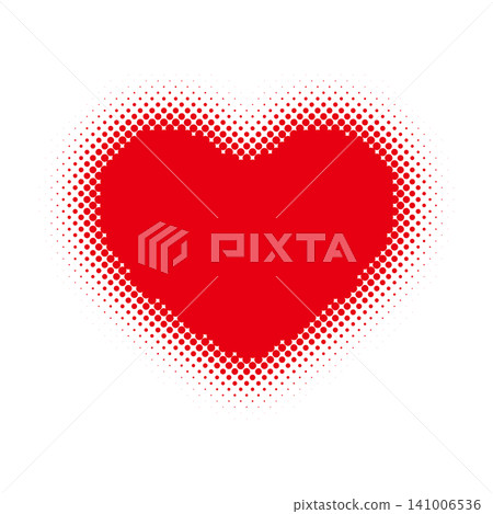 Half-tone heart symbol, red Half-tone heart symbol, red 141006536