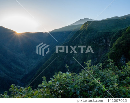 A magnificent view of the peaks of Mount Chokai. A magnificent view of the peaks of Mount Chokai. 141007013