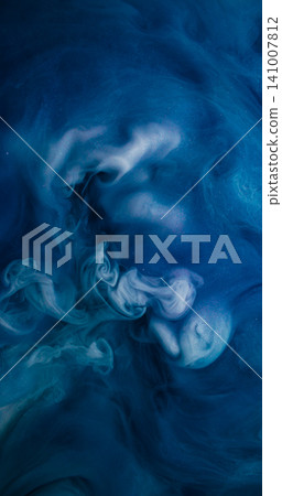 Dark haze. Cloud mix. Cosmic fantasy ink liquid smoke flow. Dye stream abstract blur background blue violet pigment explosion texture. Dark haze. Cloud mix. Cosmic fantasy ink liquid smoke flow. Dye stream abstract blur background blue violet pigment explosion texture. 141007812