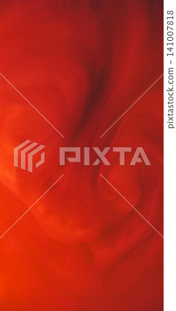 Chemistry dye flow. Paint vapor. Spiral swirl red cloud vortex hot color water. Art bright acrylic fluid blend defocused background. Chemistry dye flow. Paint vapor. Spiral swirl red cloud vortex hot color water. Art bright acrylic fluid blend defocused background. 141007818