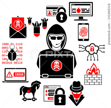 Cyber Crime Concept Cyber Crime Concept 141008328
