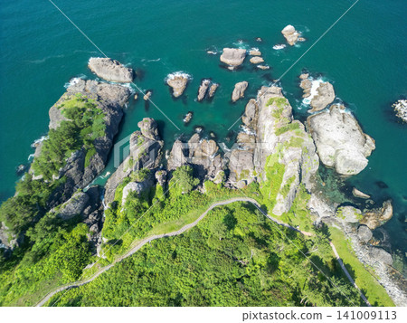 Aerial photography "Aomori Prefecture" Drone captures Tanesashi Coast from the sea side Hachinohe City Aerial photography "Aomori Prefecture" Drone captures Tanesashi Coast from the sea side Hachinohe City 141009113