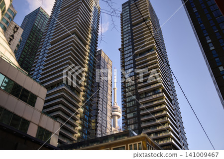 Glass Condo Tower With Balconies Rises Toronto Canada Glass Condo Tower With Balconies Rises Toronto Canada 141009467