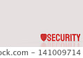 Red Security Word And Shield Lock For Protection 3d render. 141009714