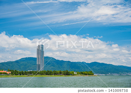 Lake Biwa scenery, Otsu City, Shiga Prefecture Lake Biwa scenery, Otsu City, Shiga Prefecture 141009738