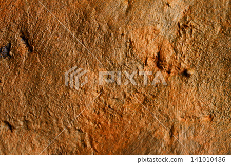 The mortar, with its brown rust stains, represents an industrial material. 141010486