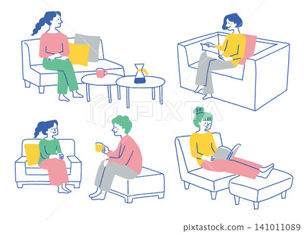 A set for men and women to relax in the living room - Color A set for men and women to relax in the living room - Color 141011089