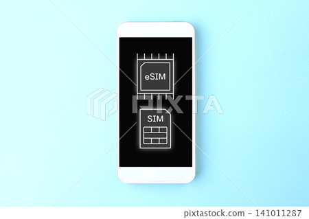 Image of a smartphone with dual SIM capabilities. Image of a smartphone with dual SIM capabilities. 141011287
