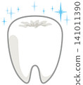 An illustration of sparkling, healthy, and beautiful teeth. 141011390