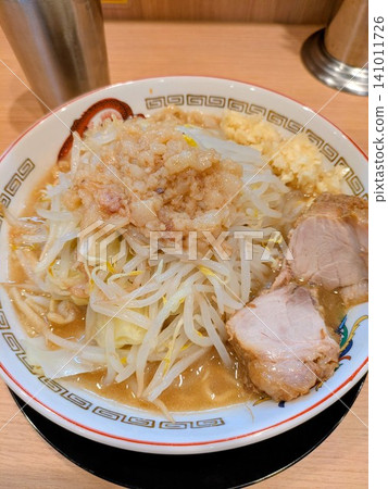 Jiro-style ramen with pork back fat Jiro-style ramen with pork back fat 141011726