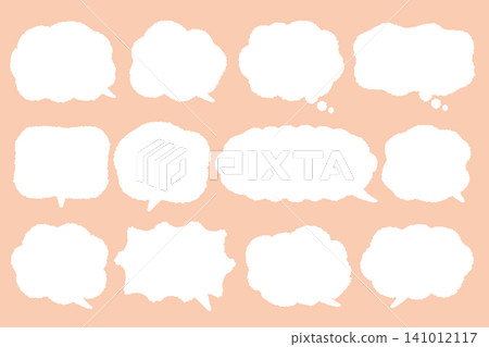 Hand-drawn speech bubble illustration | Adjustable speech bubble opening, vector material Hand-drawn speech bubble illustration | Adjustable speech bubble opening, vector material 141012117