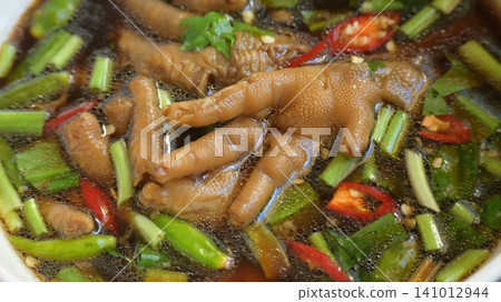 spicy chicken soup with chilli, Thai food spicy chicken soup with chilli, Thai food 141012944