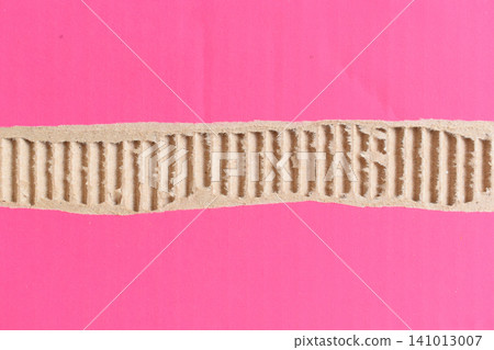 tear pink cardboard box texture background, recycle material 141013007