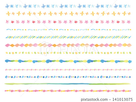 Cute and colorful hand-painted watercolor line art set of 12 Cute and colorful hand-painted watercolor line art set of 12 141013075
