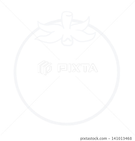 Line drawing of a cherry tomato (white) Line drawing of a cherry tomato (white) 141013468