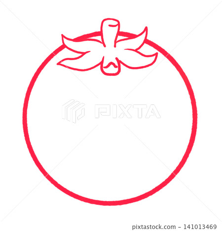Line drawing of a cherry tomato (red) Line drawing of a cherry tomato (red) 141013469