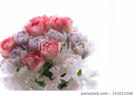 A bouquet of tulips and sweet peas A bouquet of tulips and sweet peas 141013506